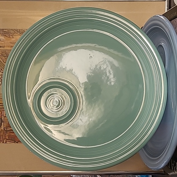 FIESTAWARE WELLED SNACK PLATES SET OF 2 - Picture 2 of 11